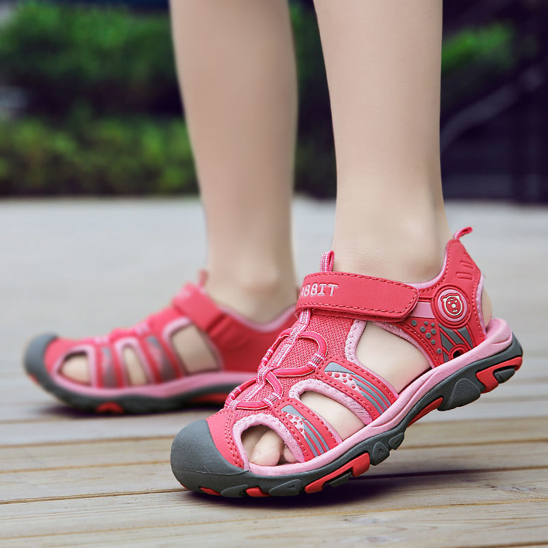 2022 Summer Girl Pink Sandals Wrap The Toes Kids Be..